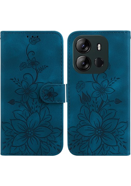 Tecno Spark Go 2023 Için Kılıf Kabartmalı Lily Premium Pu Deri Cüzdan Stili Kart Tutuculu ve Standlı Çevirmeli Telefon Kılıfı (Yurt Dışından) indirimleri