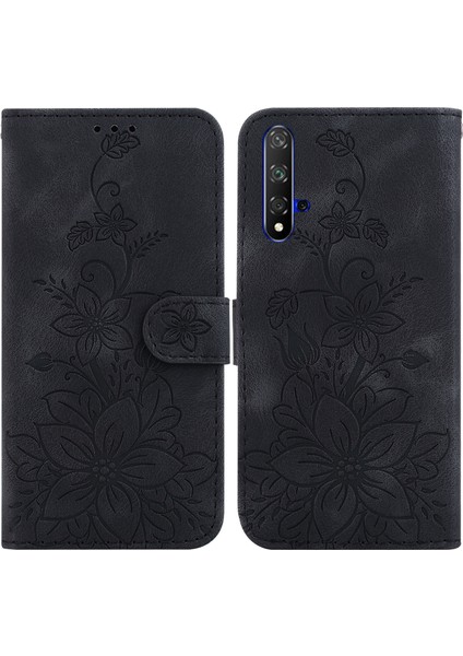 Huawei Nova 5t Için Kılıf Kabartmalı Lily Premium Pu Deri Cüzdan Stili Kart Tutuculu ve Standlı Çevirmeli Telefon Kılıfı (Yurt Dışından) indirimleri