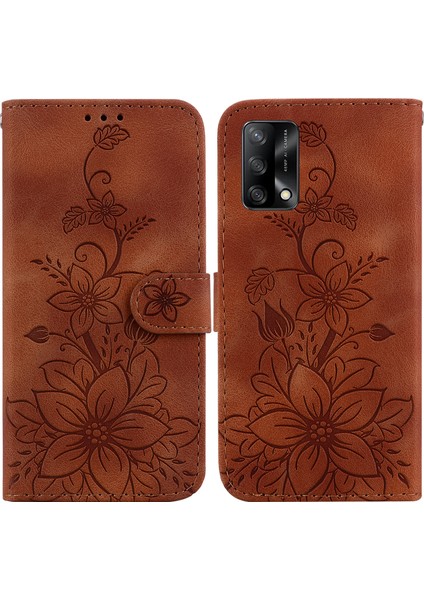 Oppo A74 4G/F19 4g Için Kılıf Kabartmalı Lily Premium Pu Deri Cüzdan Stili Kart Tutuculu ve Standlı Çevirmeli Telefon Kılıfı (Yurt Dışından) indirimleri