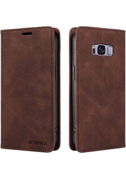 Samsung Galaxy S8 Için Kılıf Koruyucu Folio Cüzdan Pu Deri Manyetik (Yurt Dışından)