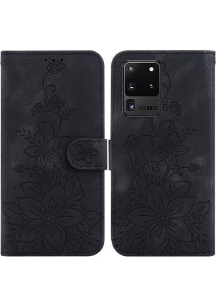 Samsung Galaxy S20 Ultra Için Kılıf Kabartmalı Lily Premium Pu Deri Cüzdan Stili Kart Tutuculu ve Standlı Çevirmeli Telefon Kılıfı (Yurt Dışından) indirimleri