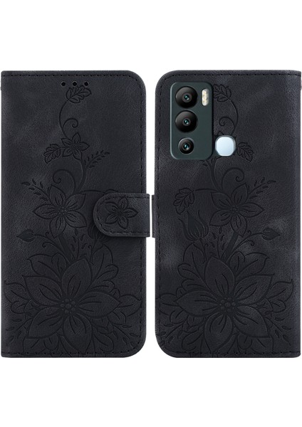 Infinix Hot 12I Için Kılıf Kabartmalı Lily Premium Pu Deri Cüzdan Stili Kart Tutuculu ve Standlı Çevirmeli Telefon Kılıfı (Yurt Dışından) indirimleri