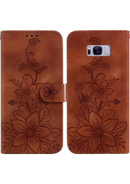 Samsung Galaxy S8 Için Kılıf Kabartmalı Lily Premium Pu Deri Cüzdan Stili Kart Tutuculu ve Standlı Çevirmeli Telefon Kılıfı (Yurt Dışından) indirimleri