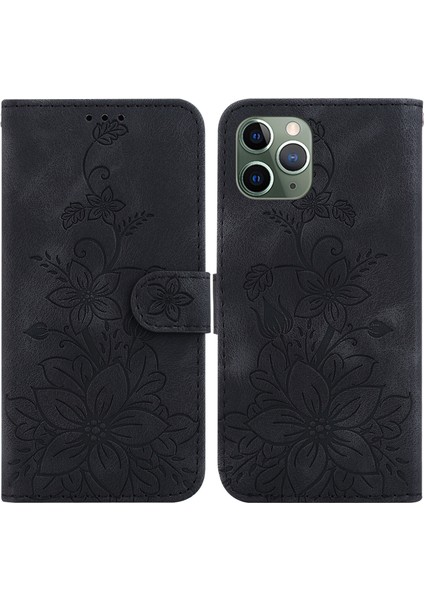 iPhone 11 Pro Max Için Kılıf Kabartmalı Lily Premium Pu Deri Cüzdan Stili Kart Tutuculu ve Standlı Çevirmeli Telefon Kılıfı (Yurt Dışından) indirimleri