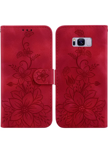 Samsung Galaxy S8 Için Kılıf Kabartmalı Lily Premium Pu Deri Cüzdan Stili Kart Tutuculu ve Standlı Çevirmeli Telefon Kılıfı (Yurt Dışından) indirimleri