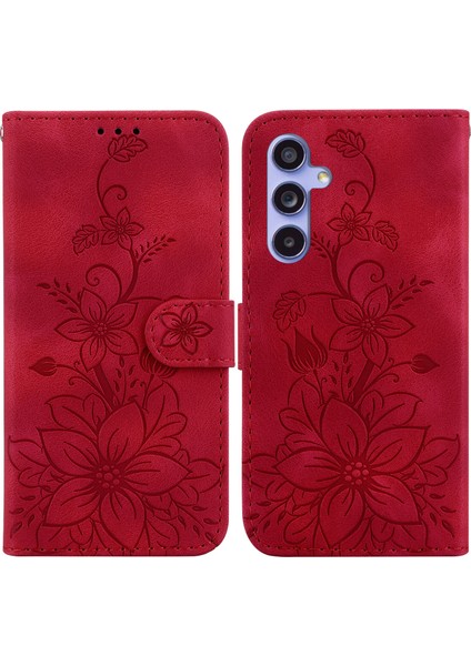 Samsung Galaxy S24 Plus Için Kılıf Kabartmalı Lily Premium Pu Deri Cüzdan Stili Kart Tutuculu ve Standlı Çevirmeli Telefon Kılıfı (Yurt Dışından) indirimleri