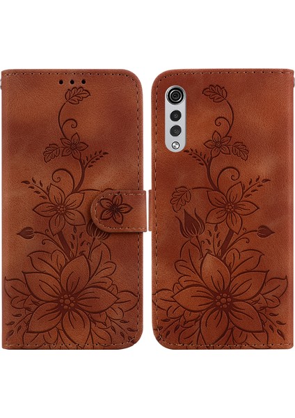 Lg Velvet Için Kılıf Kabartmalı Lily Premium Pu Deri Cüzdan Stili Kart Tutuculu ve Standlı Çevirmeli Telefon Kılıfı (Yurt Dışından) indirimleri
