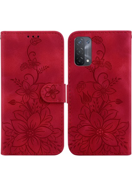 Oppo A74 5G/A54 5g Için Kılıf Kabartmalı Lily Premium Pu Deri Cüzdan Stili Kart Tutuculu ve Standlı Çevirmeli Telefon Kılıfı (Yurt Dışından) indirimleri