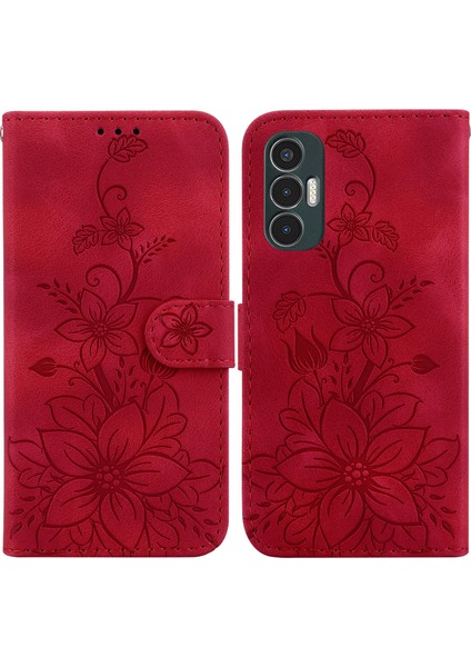 Tecno Pova 3 Için Kılıf Kabartmalı Lily Premium Pu Deri Cüzdan Stili Kart Tutuculu ve Standlı Çevirmeli Telefon Kılıfı (Yurt Dışından) indirimleri