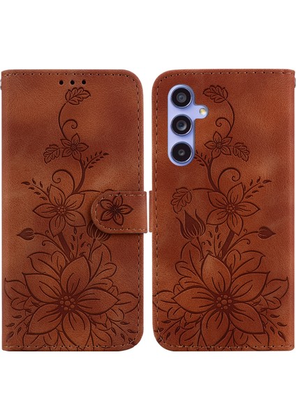 Samsung Galaxy S24 Için Kılıf Kabartmalı Lily Premium Pu Deri Cüzdan Stili Kart Tutuculu ve Standlı Çevirmeli Telefon Kılıfı (Yurt Dışından) indirimleri