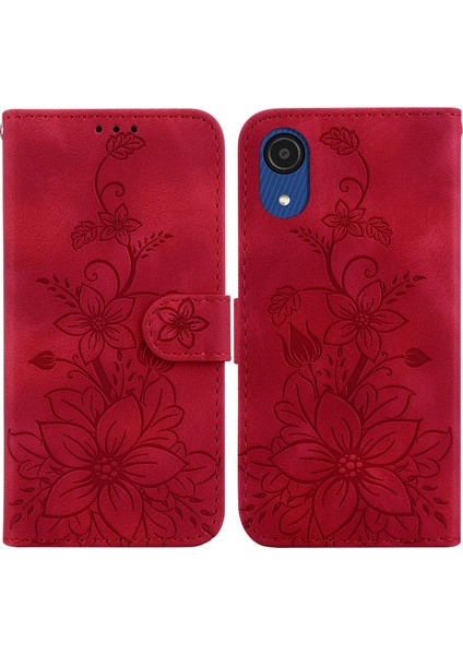 Samsung Galaxy A03 Core Için Kılıf Kabartmalı Lily Premium Pu Deri Cüzdan Stili Kart Tutuculu ve Standlı Çevirmeli Telefon Kılıfı (Yurt Dışından) indirimleri
