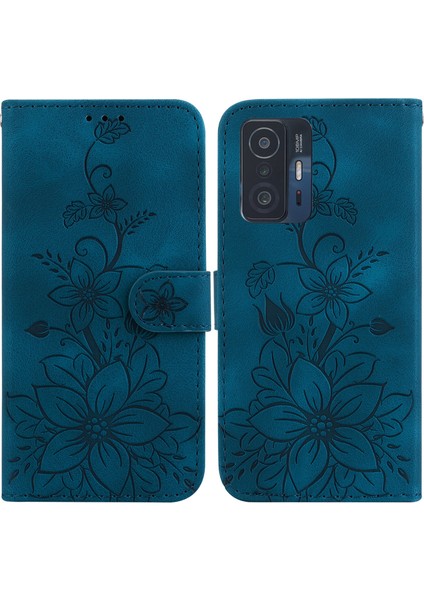 Xiaomi 11T/11T Pro Için Kılıf Kabartmalı Lily Premium Pu Deri Cüzdan Stili Kart Tutuculu ve Standlı Çevirmeli Telefon Kılıfı (Yurt Dışından) indirimleri