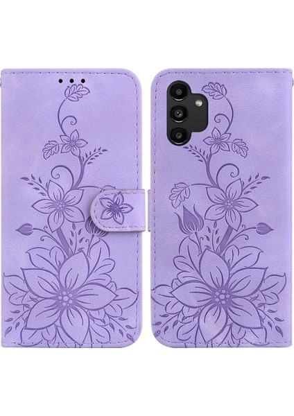 Samsung Galaxy A13 4g Için Kılıf Kabartmalı Lily Premium Pu Deri Cüzdan Stili Kart Tutuculu ve Standlı Çevirmeli Telefon Kılıfı (Yurt Dışından) indirimleri