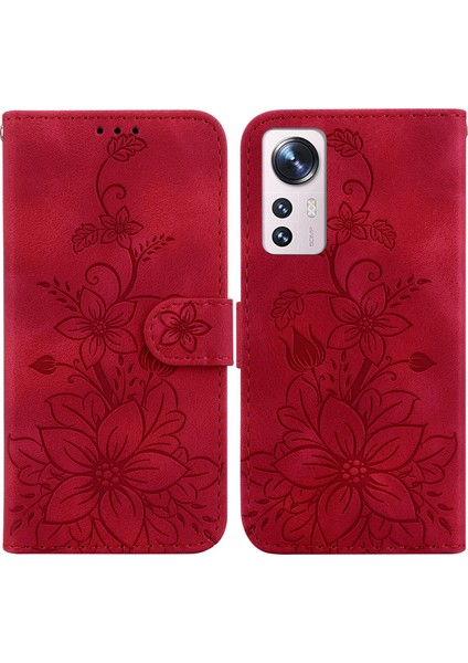 Xiaomi 12 Lite Için Kılıf Kabartmalı Lily Premium Pu Deri Cüzdan Stili Kart Tutuculu ve Standlı Çevirmeli Telefon Kılıfı (Yurt Dışından) indirimleri