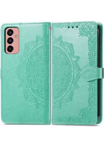 Samsung M13 4g Flip Için Zarif Desen Deri Telefon Kılıfı (Yurt Dışından)