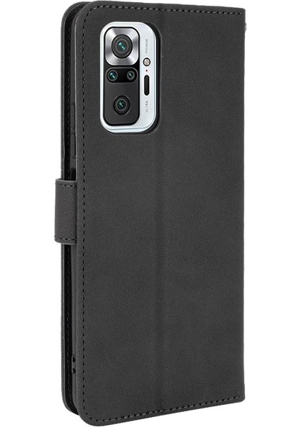 Xiaomi Redmi Not 10 Pro Max Deri Için Folio Flip Case Kart Tam Telefon Kılıfı (Yurt Dışından)