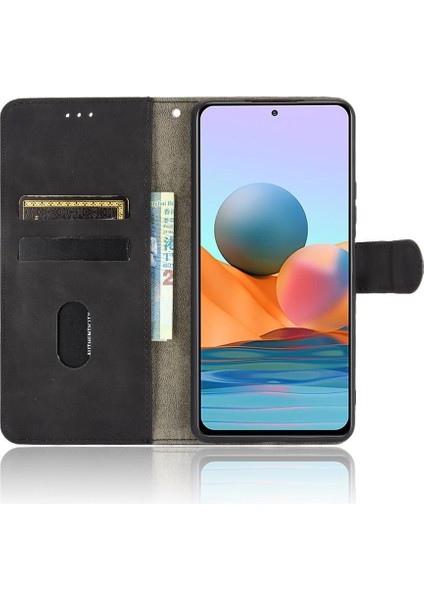 Xiaomi Redmi Not 10 Pro Max Deri Için Folio Flip Case Kart Tam Telefon Kılıfı (Yurt Dışından)