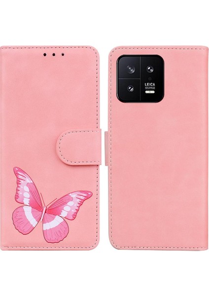 Xiaomi 13 5g Renk Baskılı Cüzdan Flip Folio Kart Yuvaları Telefon Kılıfı (Yurt Dışından)