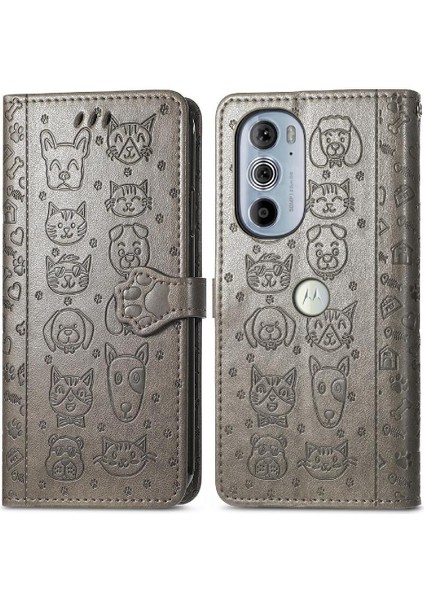 Moto Kenar 30 Pro Flip Için Darbeye Karikatür Hayvanlar Kısa Telefon Kılıfı (Yurt Dışından)