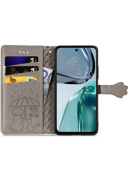 Moto G62 Flip Için Darbeye Karikatür Hayvanlar Kısa Kayış Telefon Kılıfı (Yurt Dışından) modelleri