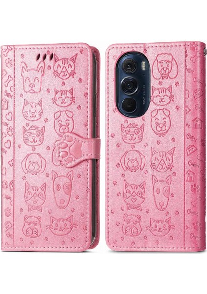 Moto Kenar X30 Için Kısa Kayış Çevirin Karikatür Telefon Kılıfı (Yurt Dışından)