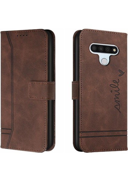 Lg Stylo 6 Kart Yuvaları Için El Kayışı Flip Folio Cüzdan Pu Telefon Kılıfı (Yurt Dışından)