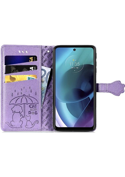 Moto G51 Karikatür Hayvanlar Için Kısa Kayış Darbeye Deri Telefon Kılıfı (Yurt Dışından) fırsatları