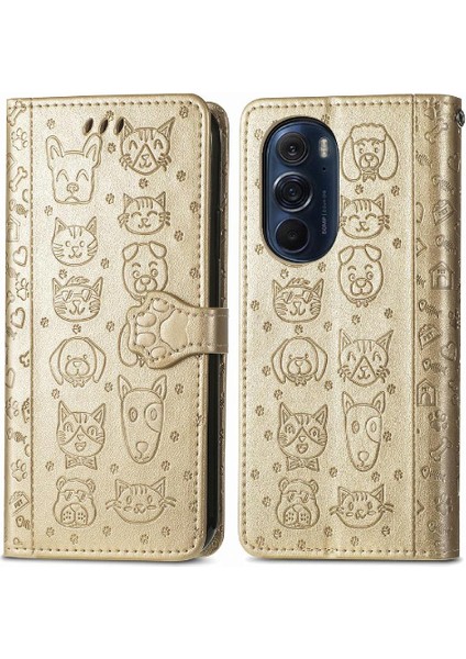Moto Kenar X30 Için Kısa Kayış Çevirin Karikatür Telefon Kılıfı (Yurt Dışından)