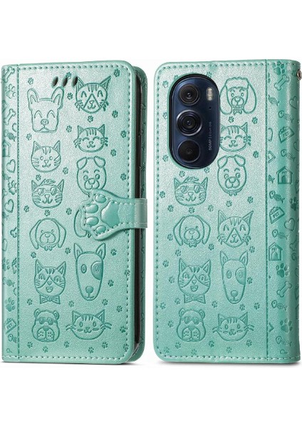 Moto Kenar X30 Için Kısa Kayış Çevirin Karikatür Telefon Kılıfı (Yurt Dışından)
