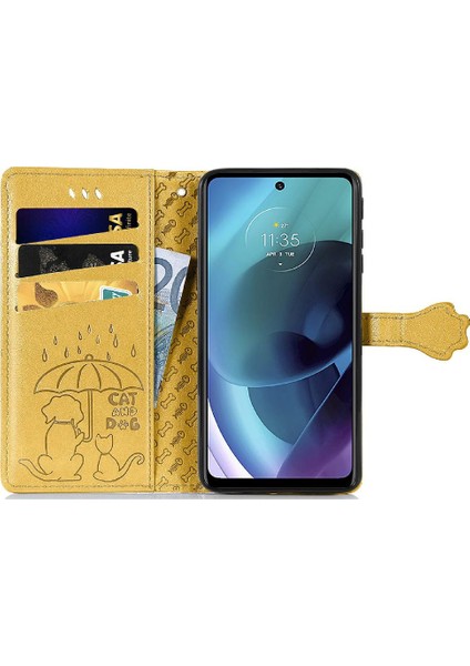 Moto G51 Karikatür Hayvanlar Için Kısa Kayış Darbeye Deri Telefon Kılıfı (Yurt Dışından) indirimleri