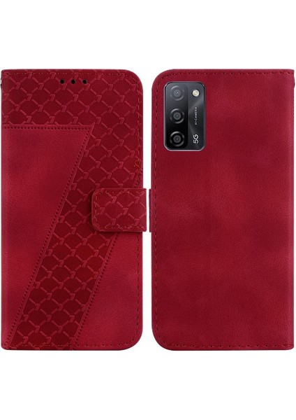 Için Oppo A54 4g/oppo 4g Pu Deri Kabartmalı Desen Cüzdan Flip Telefon Kılıfı (Yurt Dışından)