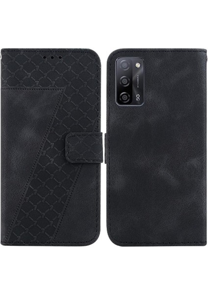 Için Oppo A54 4g/oppo 4g Pu Deri Kabartmalı Desen Cüzdan Flip Telefon Kılıfı (Yurt Dışından)