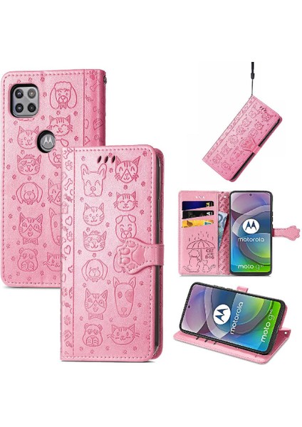 Moto G 5g Için Karikatür Hayvanlar Kısa Kayış Darbeye Telefon Kılıfı (Yurt Dışından) modelleri