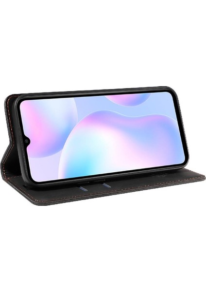 Xiaomi Redmi 9A Için Folio Cüzdan Pu Deri Manyetik Koruyucu Telefon Kılıfı (Yurt Dışından)