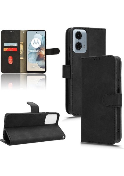 Motorola Moto G34 5g Deri Için Folio Flip Case Tam Koruma Telefon Kılıfı (Yurt Dışından)