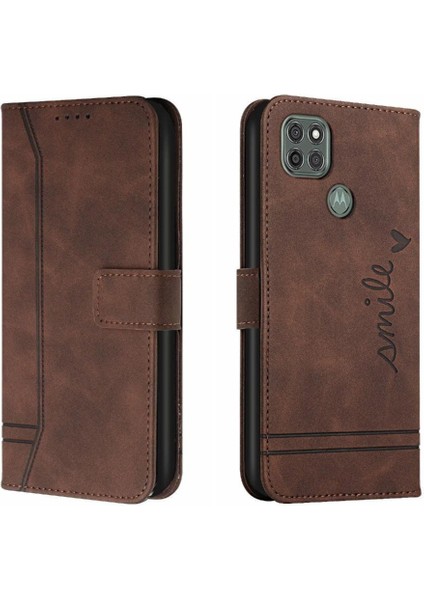 Motorola Moto G9 Güç Flip Folio Cüzdan Kart Yuvaları Için Telefon Kılıfı (Yurt Dışından)