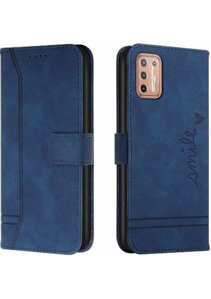 Motorola Moto G9 Artı Flip Folio Cüzdan Manyetik Kapatma Pu Için Telefon Kılıfı (Yurt Dışından)