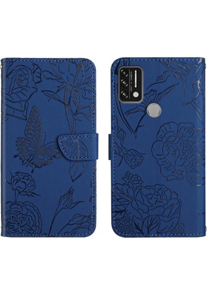 Bilek Kayışı Pu Deri Flip ile Umidigi A9 Anti-Damla Koruma Için Telefon Kılıfı (Yurt Dışından)