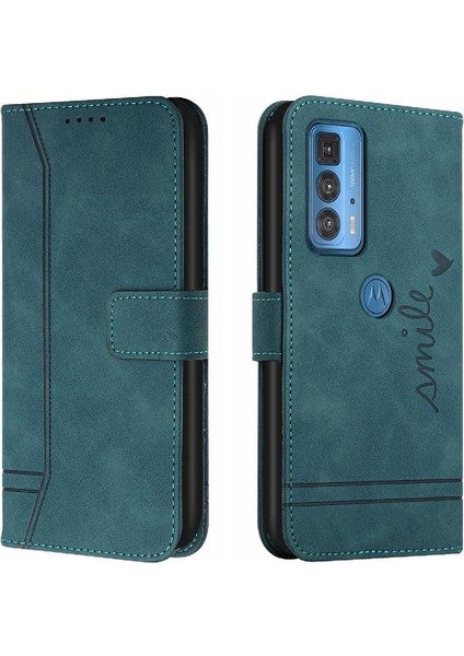 Motorola Moto Kenar 20 Pro Için El Kayışı Flip Folio Cüzdan Kart Telefon Kılıfı (Yurt Dışından)