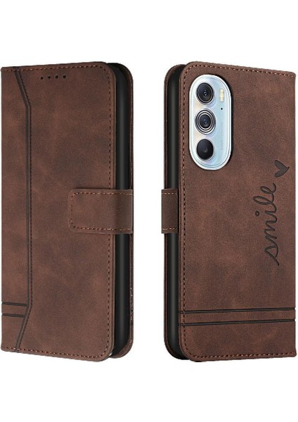 Motorola Moto X30 Pro Flip Folio Cüzdan Kart Yuvaları Için Pu Telefon Kılıfı (Yurt Dışından)