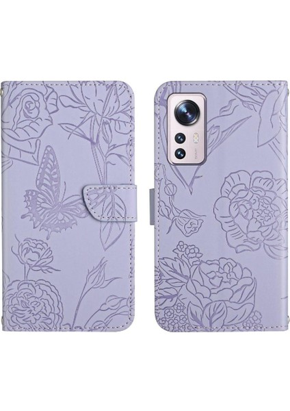 Xiaomi 12 Için Pro Darbeye Deri Pu Deri Çevirin ve Telefon Kılıfı (Yurt Dışından)