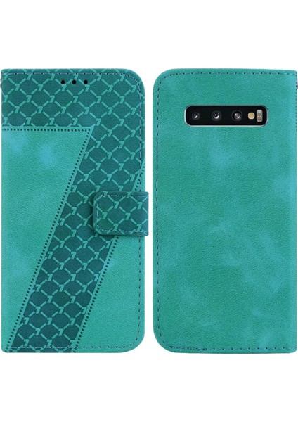 Samsung Galaxy S10 Artı Kart Yuvası Fonksiyonu Için Pu Deri Flip Telefon Kılıfı (Yurt Dışından)