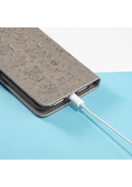 Oppo Oppo 5g Darbeye Karikatür Hayvanlar Için Kısa Kayış Deri Telefon Kılıfı (Yurt Dışından) modelleri