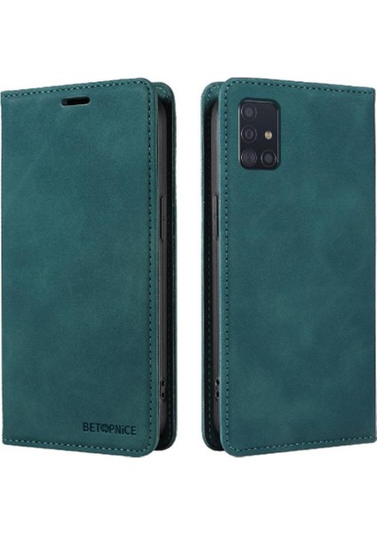 Samsung Galaxy A51 4g Manyetik Koruyucu Pu Deri Folio Cüzdan Telefon Kılıfı (Yurt Dışından)