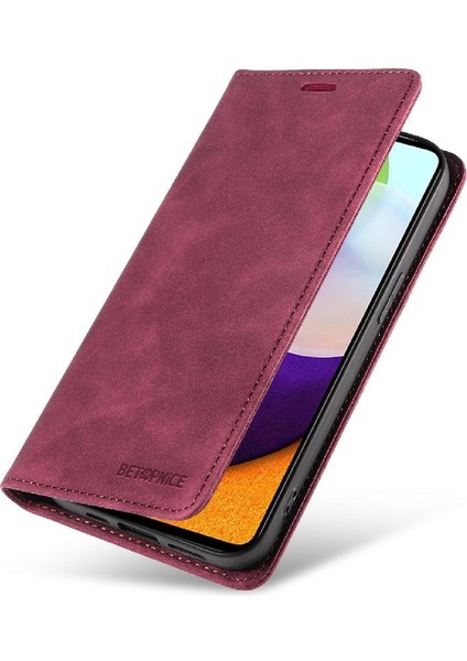Samsung Galaxy A52S 5g Için Folio Cüzdan Pu Deri Koruyucu Manyetik Telefon Kılıfı (Yurt Dışından)