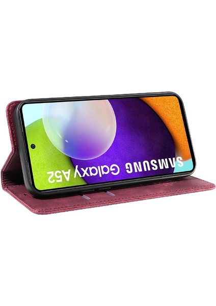 Samsung Galaxy A52S 5g Için Folio Cüzdan Pu Deri Koruyucu Manyetik Telefon Kılıfı (Yurt Dışından)