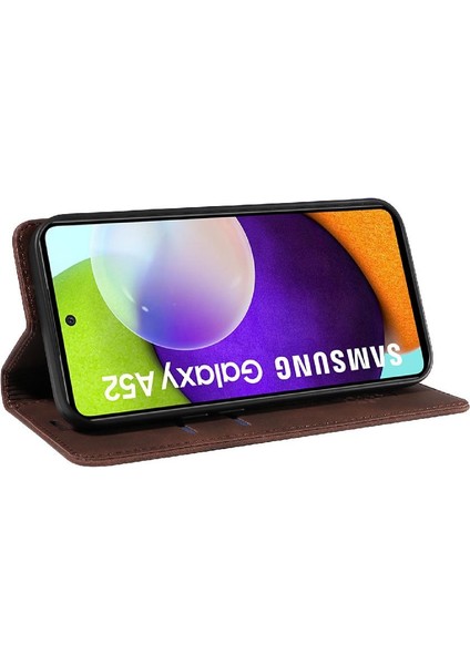 Samsung Galaxy A52S 5g Için Folio Cüzdan Pu Deri Koruyucu Manyetik Telefon Kılıfı (Yurt Dışından)