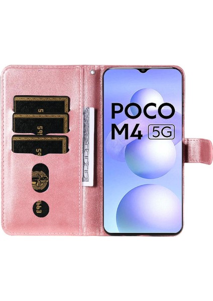 Xiaomi Poco C40 Fermuar Koruyucu Kart Yuvası Tutucular Deri Telefon Kılıfı (Yurt Dışından)