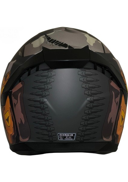 M-910 Mat Siyah-Gri-Sarı Güneş Vizörlü Kask (Siyah Camlı) fiyatları