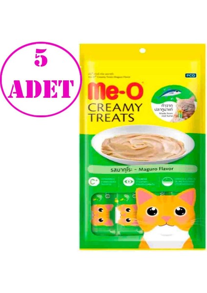 Meo Sarı Yüzgeçli Orkinos Balıklı Krema Kedi Ödülü 4x15 gr 5 AD